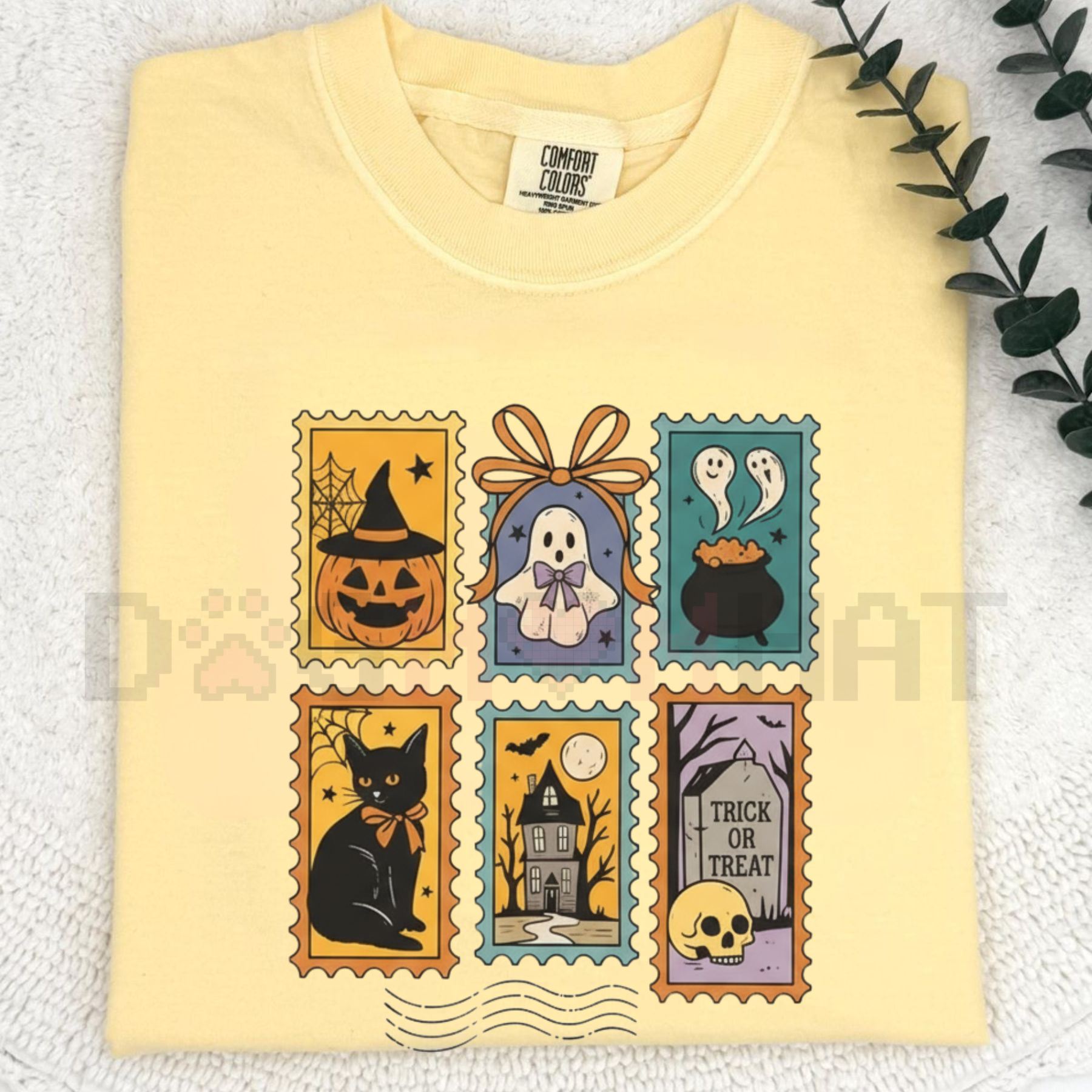 Halloween Cute Ghost Pumpkin Cat Shirt – Retro Ghost Tee, Spooky Cute Fall Outfit, Vintage Halloween Cat Shirt