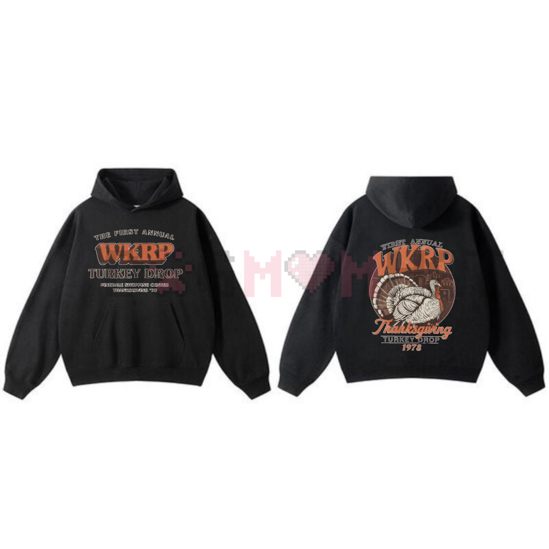 Turkey Drop 1978 Hoodie – WKRP In Cincinnati, Funny Thanksgiving Hoodie