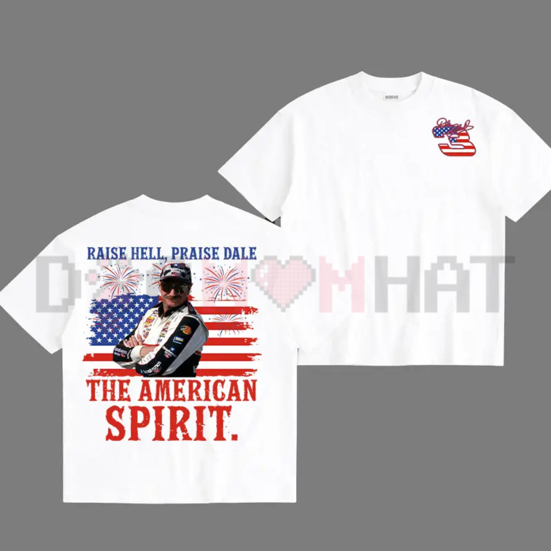 Praise Dale" T-Shirt – 2-Sided American Spirit Racing Tee