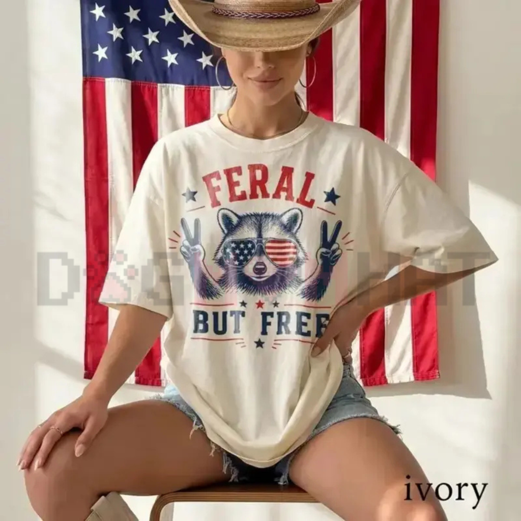 Comfort Colors USA 250th Birthday "Freedom Raccoon" T-Shirt