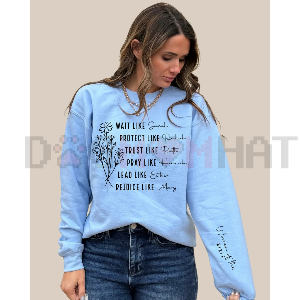 Women of the Bible Sweatshirt – Biblical Heroines Names Crewneckck