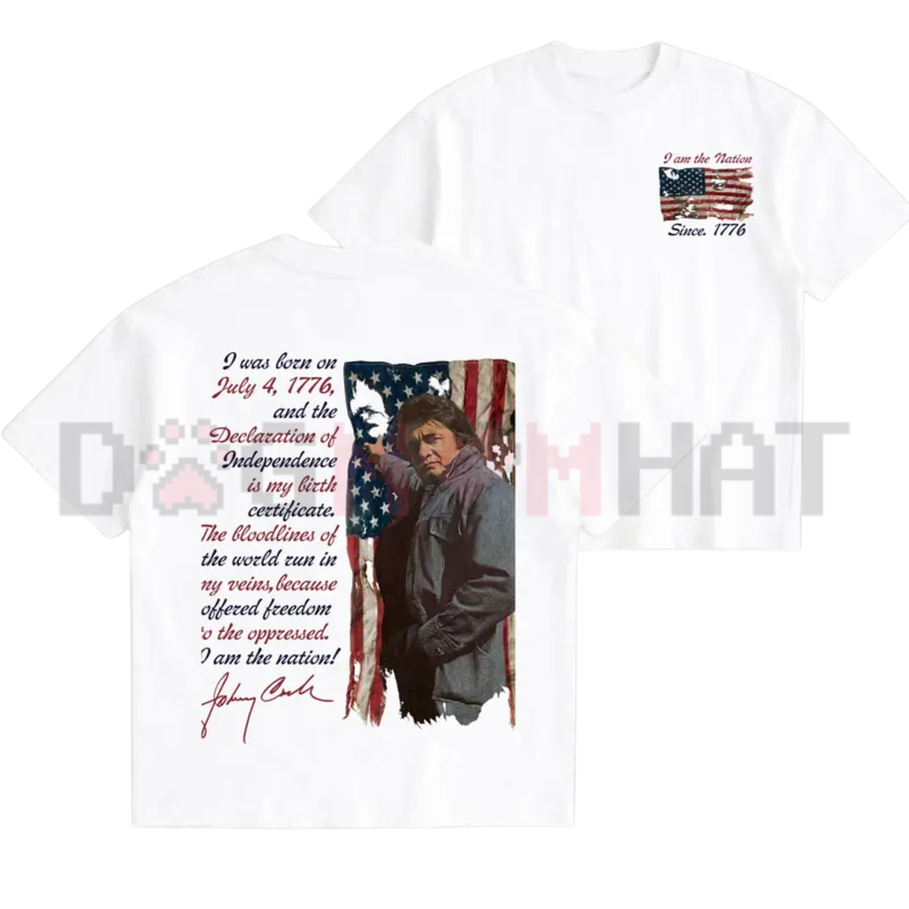 Vintage "I AM THE NATION" Music Singer Shirt – Retro Outlaw 2-Sided Tee