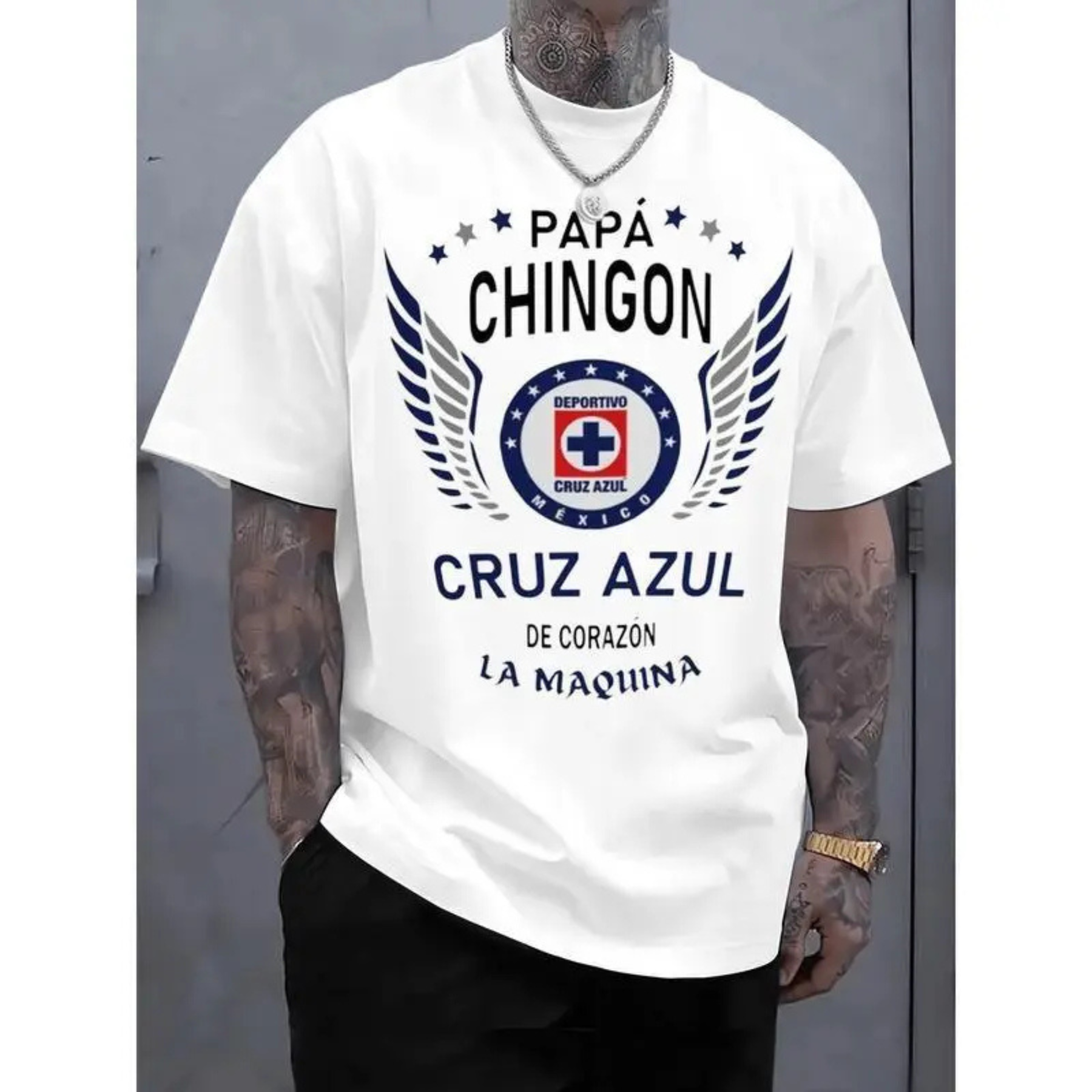 Cruz Azul "Papá Chingón" Graphic Tee – Premium Soccer Fan T-Shirt