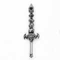 Dice Sword Silver 46mm x 9mm Trinket Novelty