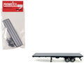 40ft Flatbed Trailer Gray Top 1/87 (HO) Plastic Model by Promotex  free shipping USA