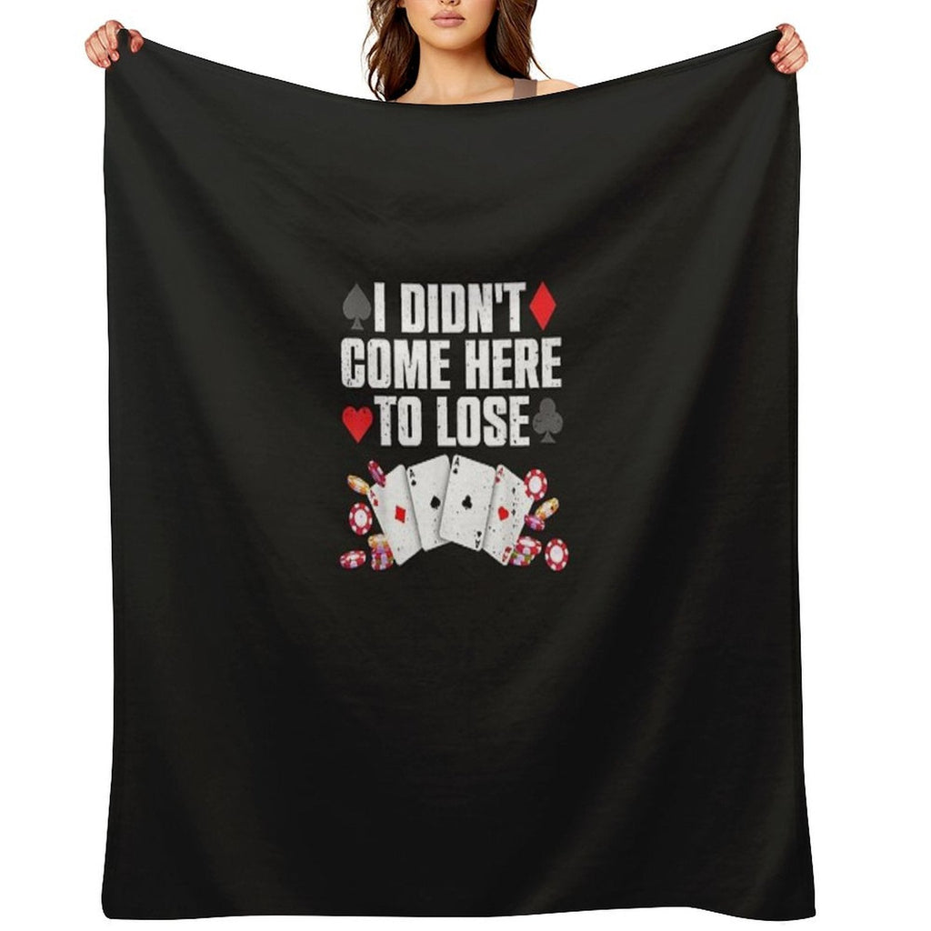 Cool Poker Player Art For Men Women Casino Lover Gamblers Throw Blanket