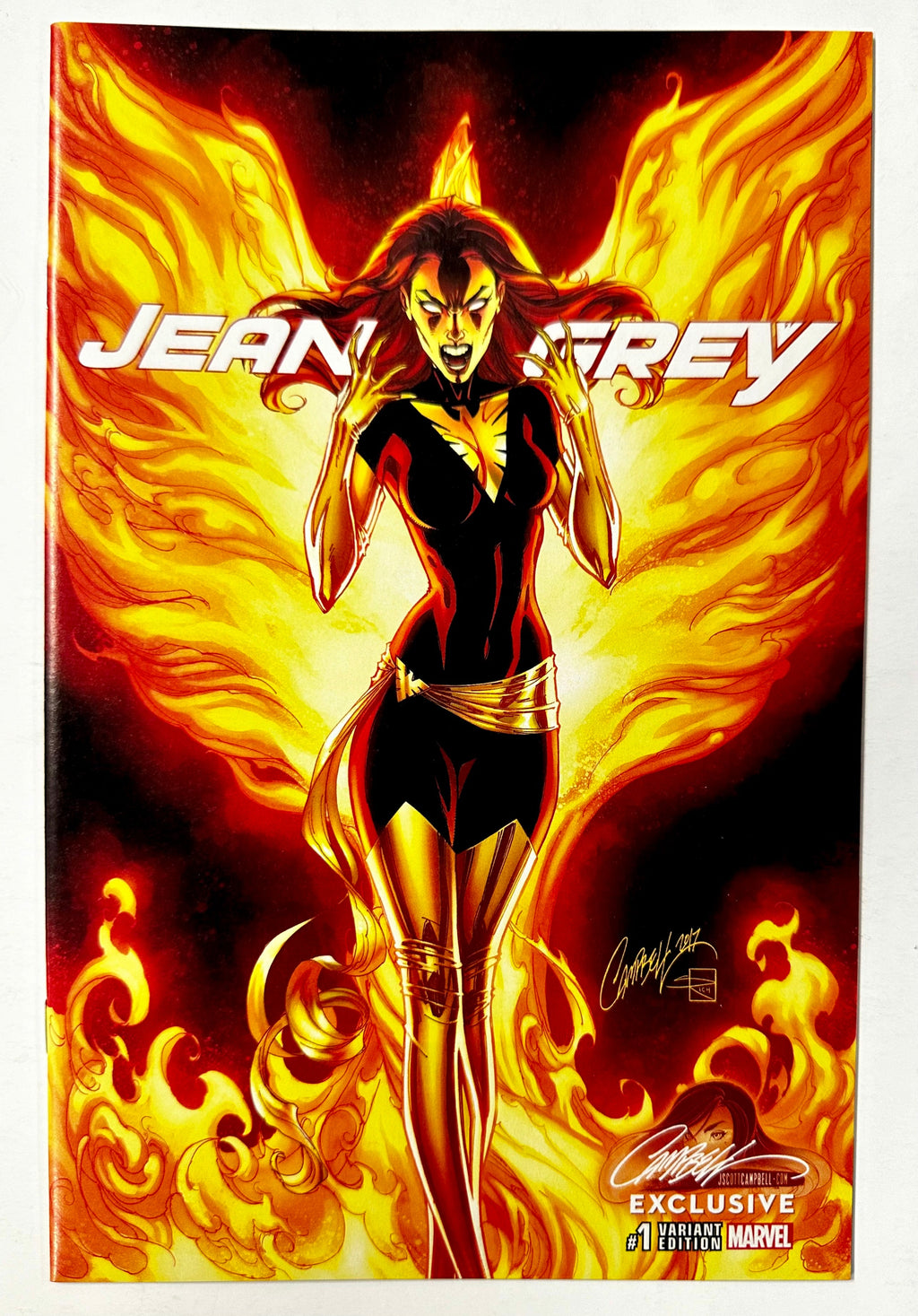 Jean Grey #1 J Scott Campbell Exclusive Phoenix C Variant (Marvel Comics 2017)