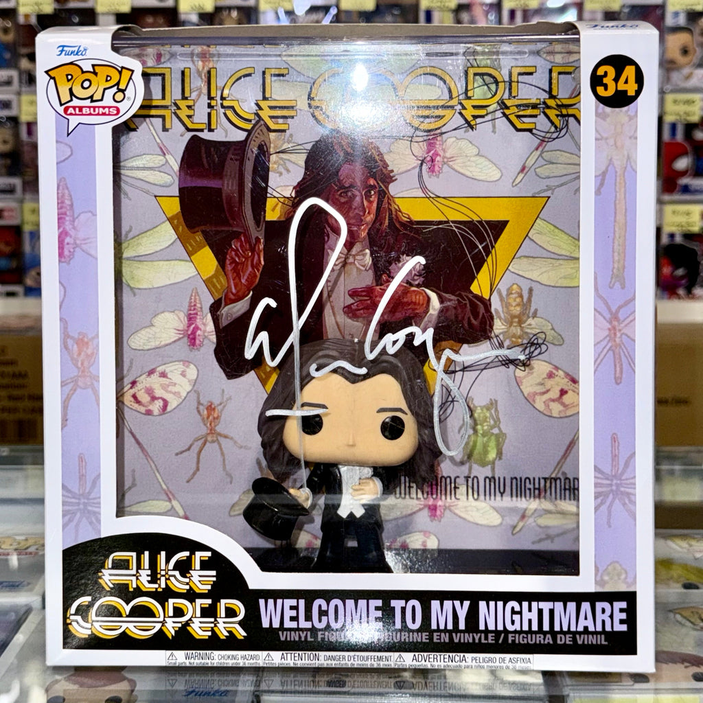 Alice Cooper Signed Welcome To My Nightmare  Funko Pop! Albums #34 With PSA COA