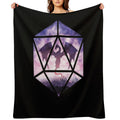 Purple Sky Dragon D20 Throw Blanket