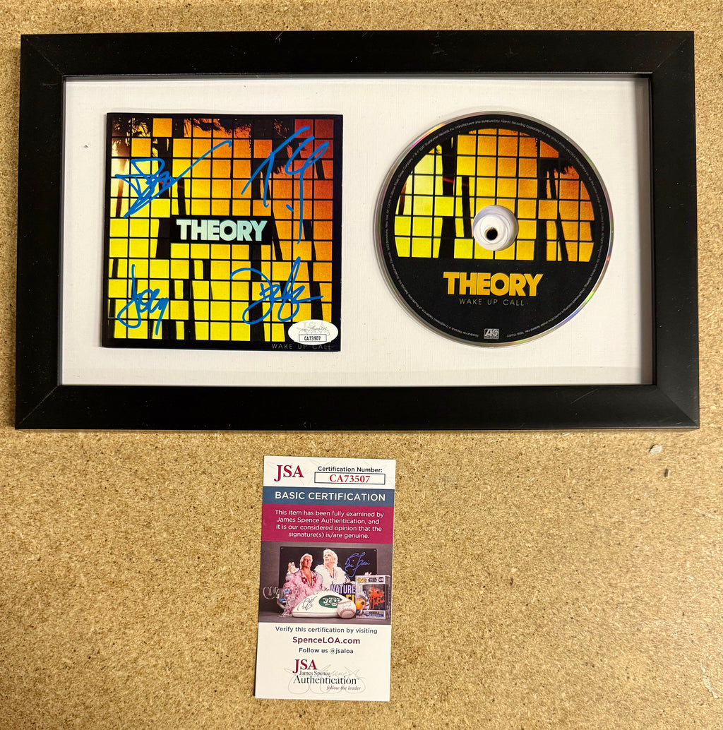Theory Of A Deadman Complete Band Signed “Wake Up Call” (2017) Framed CD With JSA COA