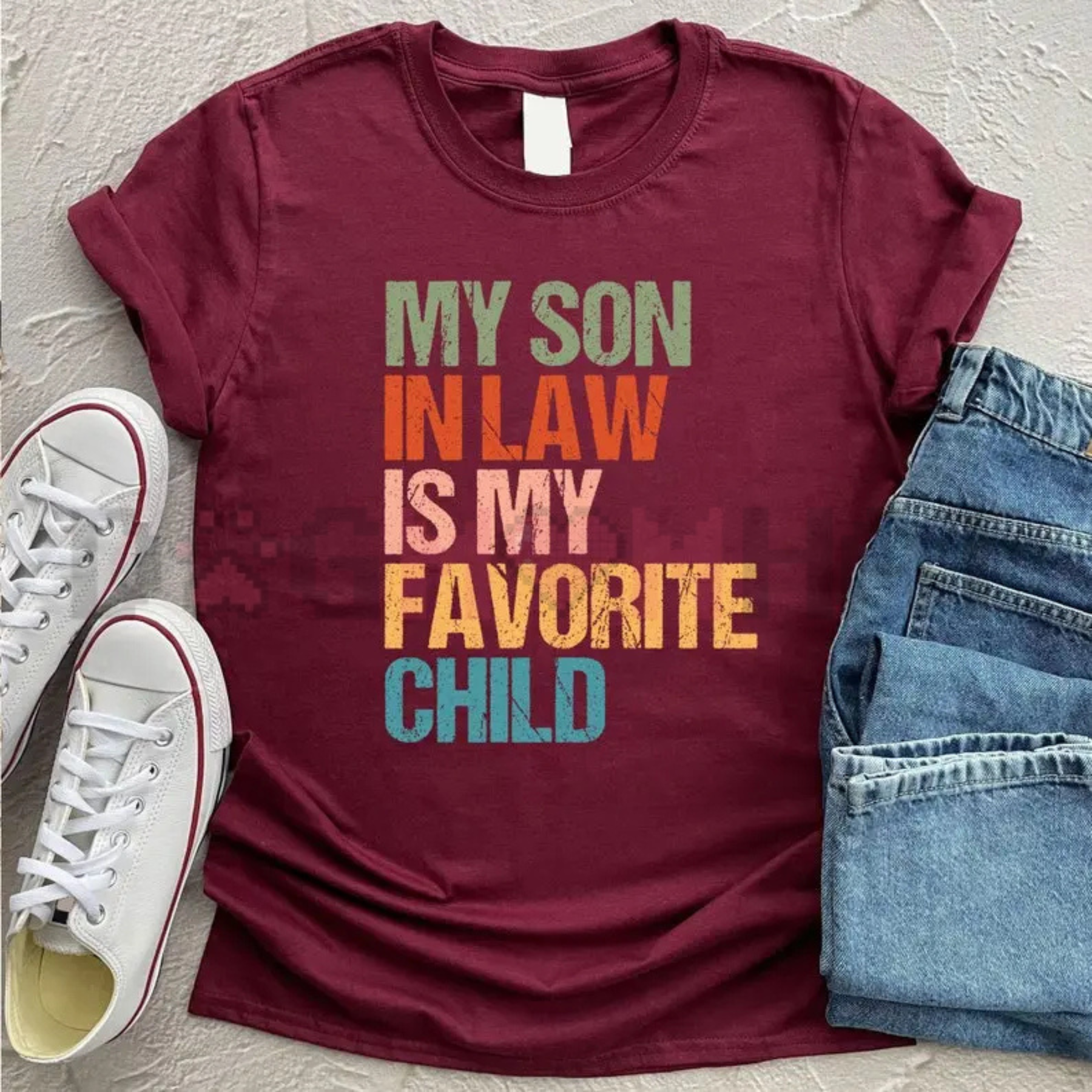 "My Son In Law Is My Favorite Child" Funny Retro T-Shirt