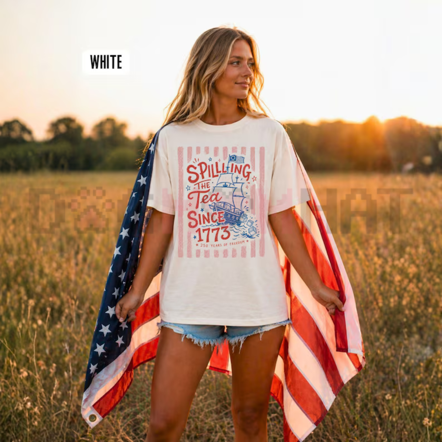 "Spilling The Tea Since 1773" T-Shirt – Preppy Patriotic Tee
