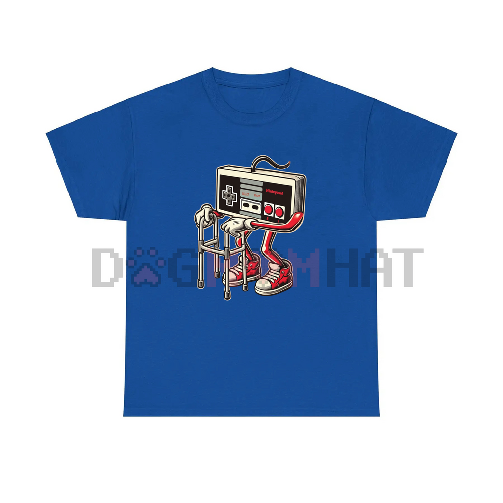 Retro Gaming Pattern T-Shirt – Fun Old Video Game Console Design, Unisex Cotton Tee