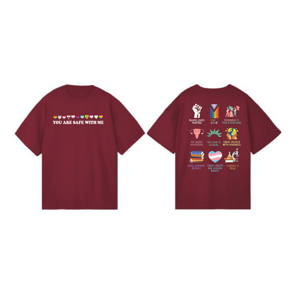 "You Are Safe With Me" T-Shirt – Human Rights Equality Shirt, LGBTQ+ Ally Tee