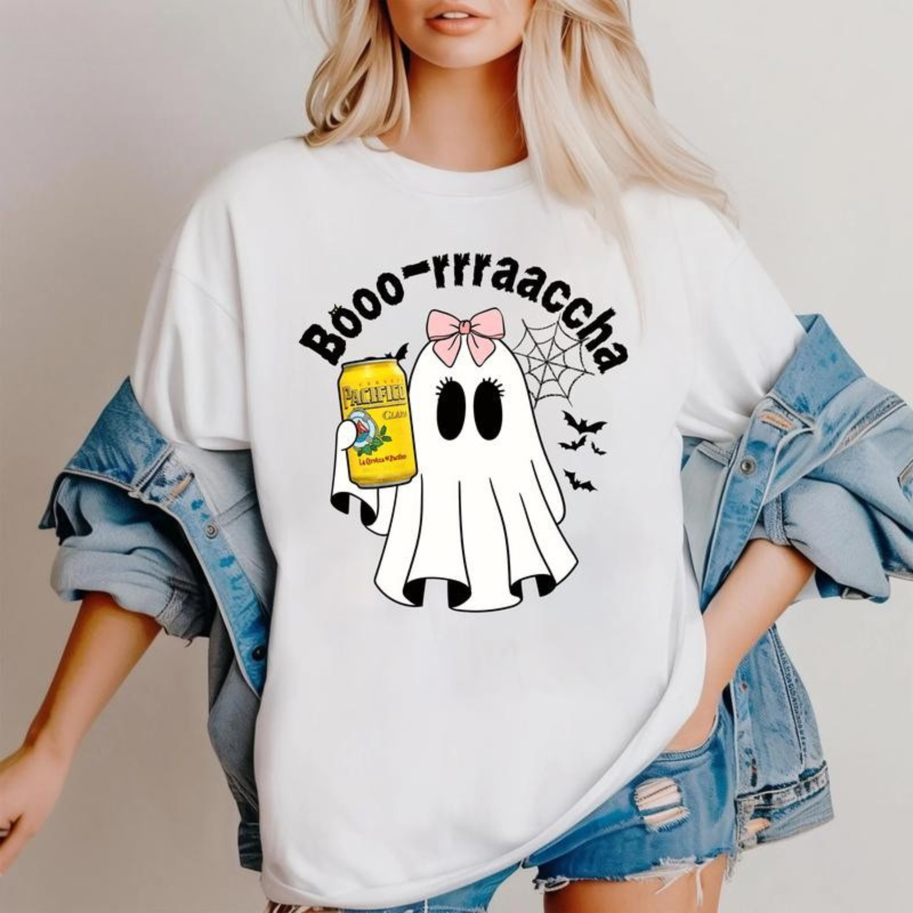 Cute Ghost "Boo" Halloween Shirt - "Drinking Mexican" Spooky Season Tee ver 2