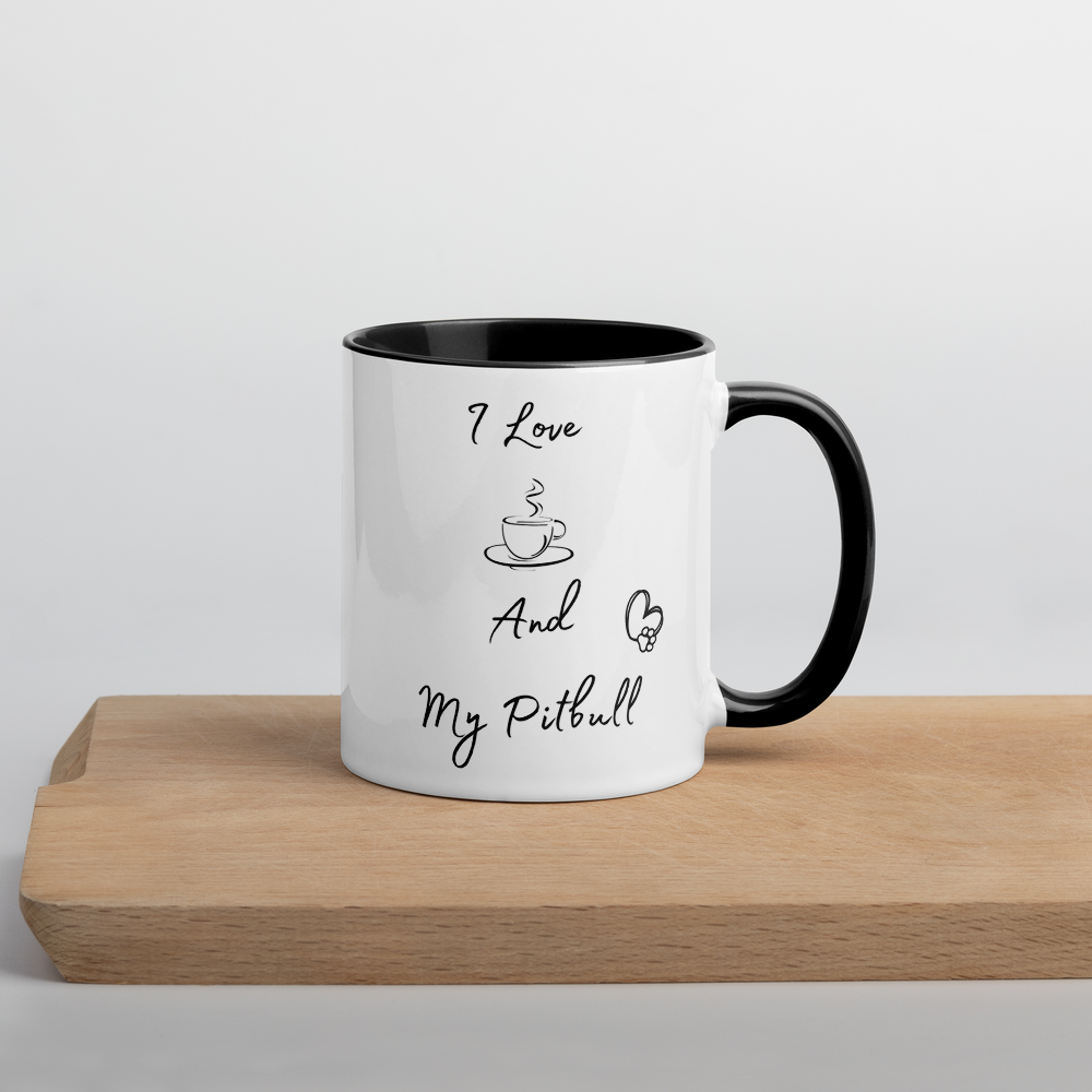 Loves Pitbull & Coffee - Colored Mug