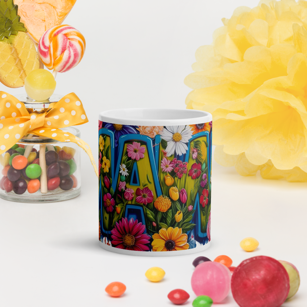 Mama Floral - White Mug