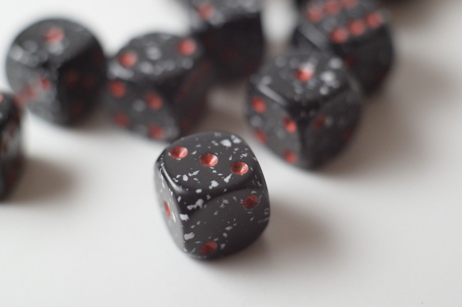 Space Speckled 12mm Dice pipped