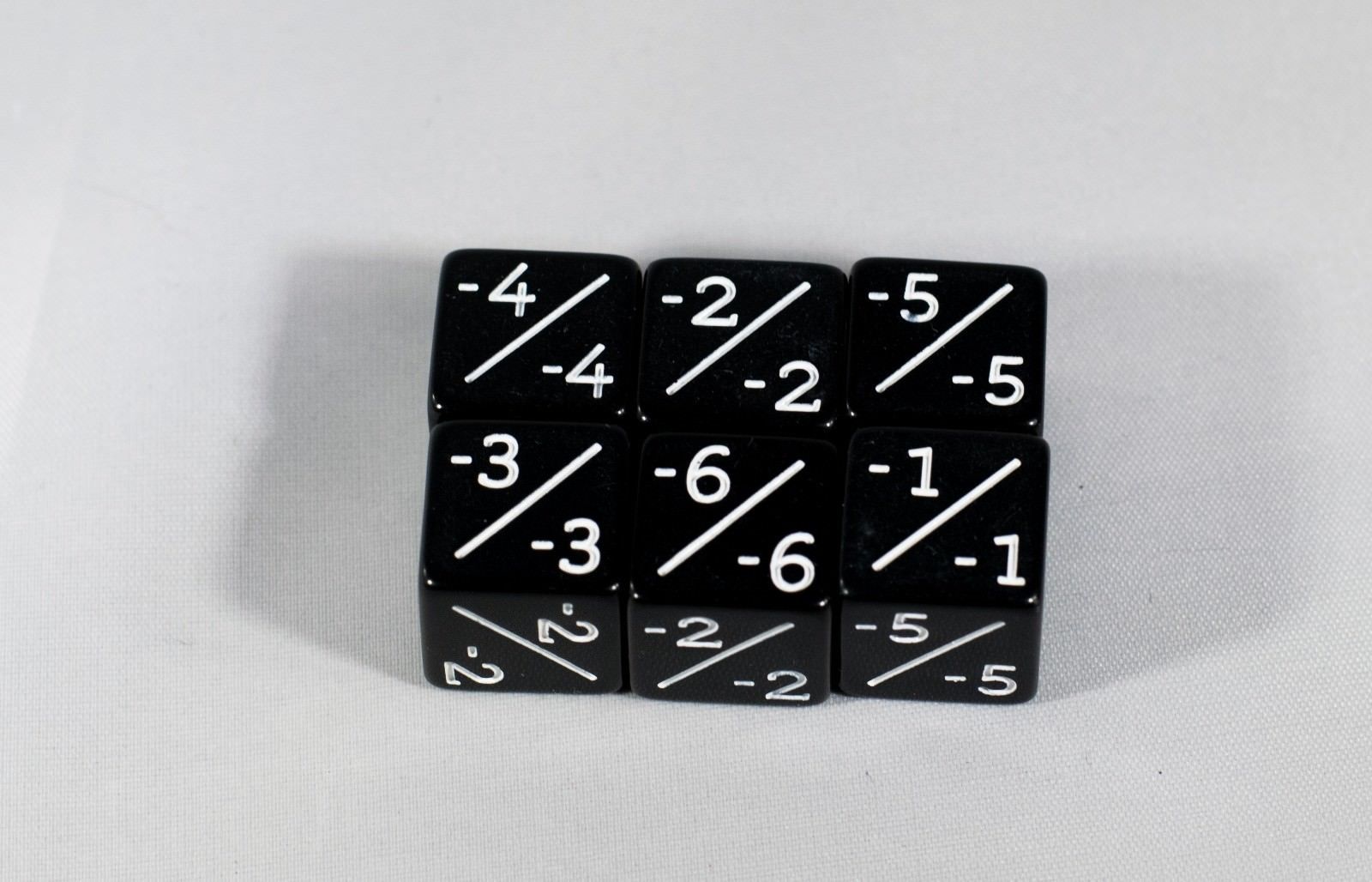 Black D6 MTG -1/-1 Counter Dice - Magic: The Gathering DnD d6 Stats (Sold Per Die)