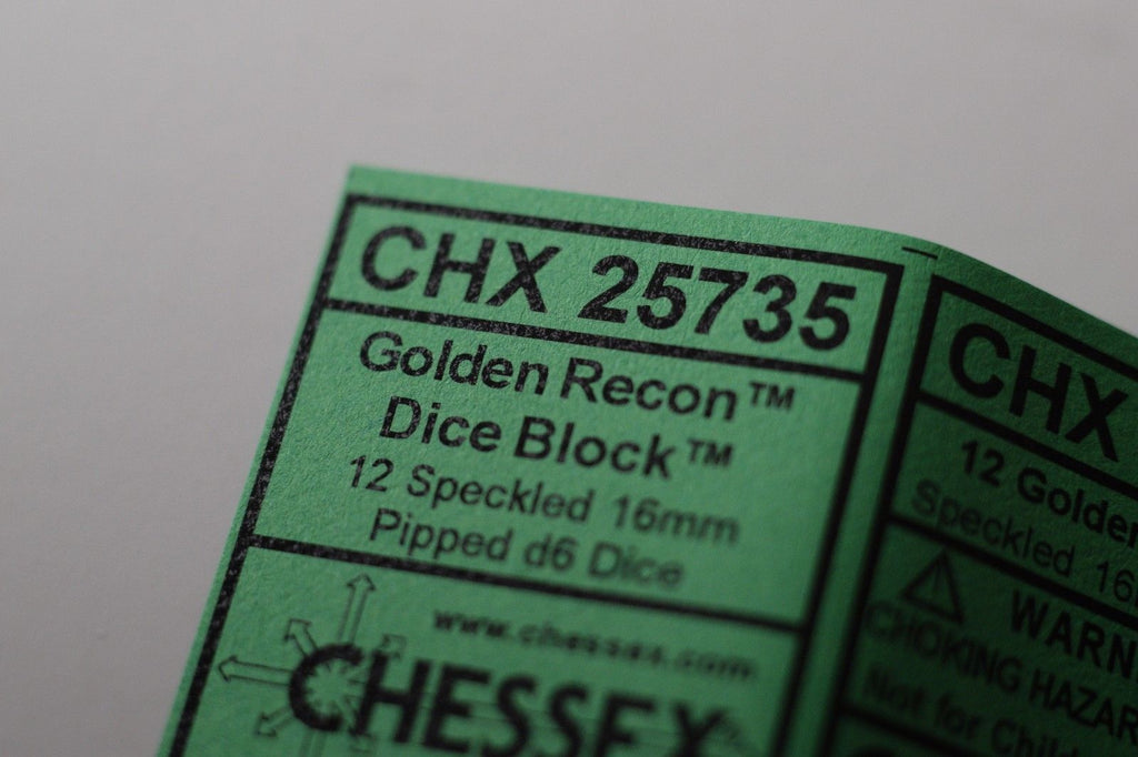 Golden Recon Speckled 16mm D6 Pipped