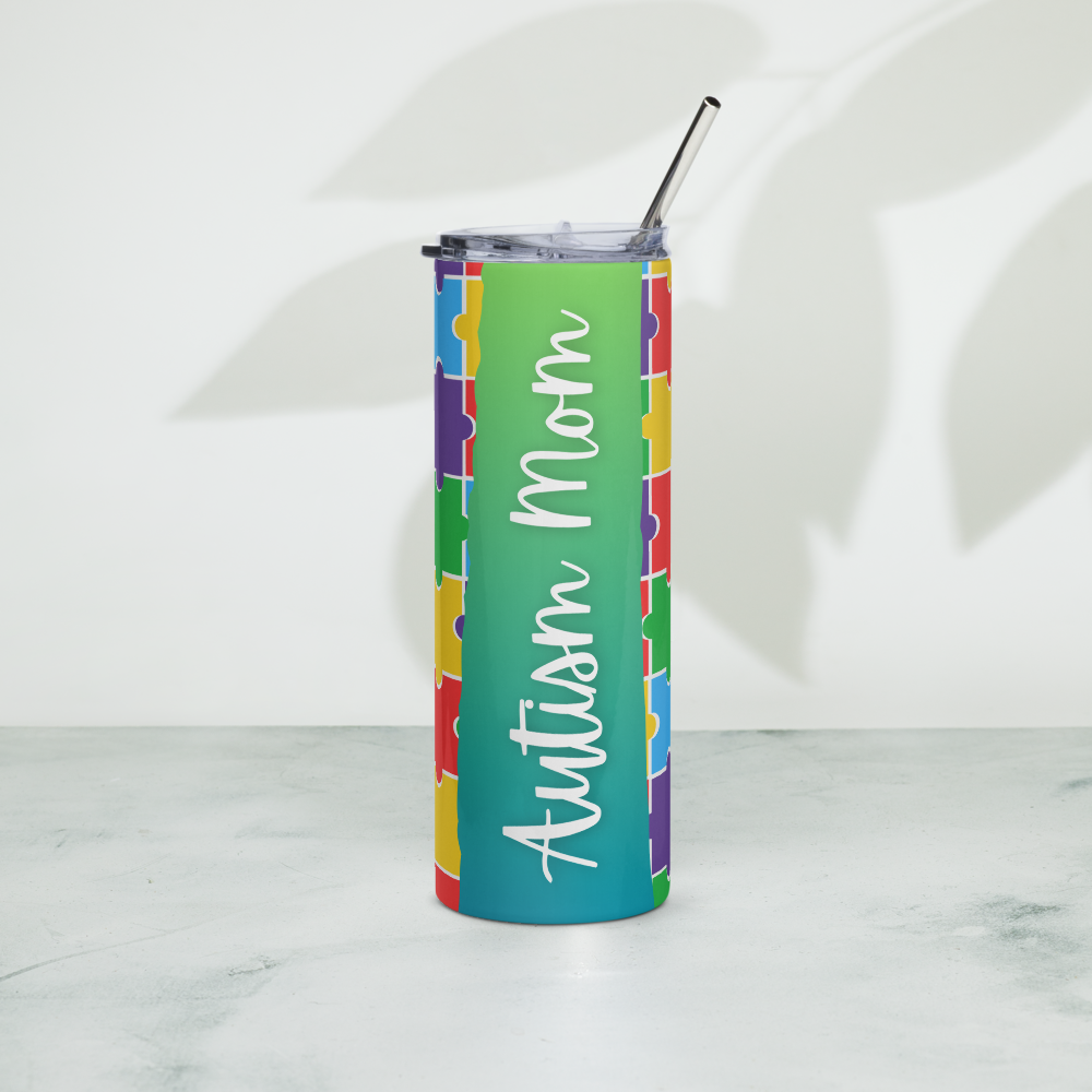Proud Mom of Autistic Child Metal Tumbler