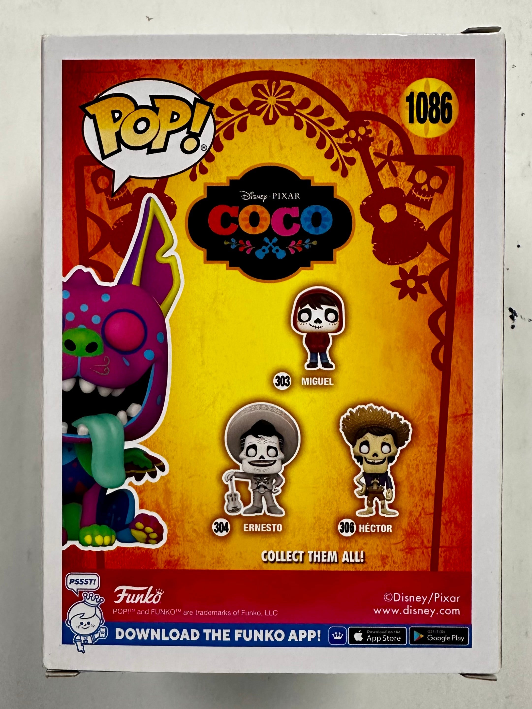 Funko Pop! Disney Glow Alebrije Dante (Spirit Creature) #1086 Coco BL Exclusive