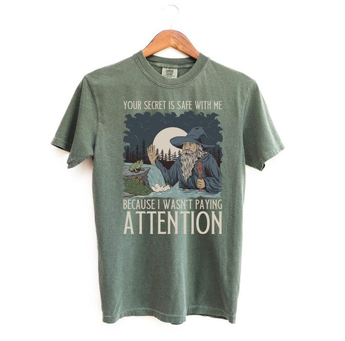 "Your Secret Is Safe With Me" Wizard T-Shirt – Comfort Colors Magic Tee