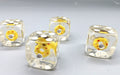 Yellow Donut Pipped d6 16mm (Custom Dice)