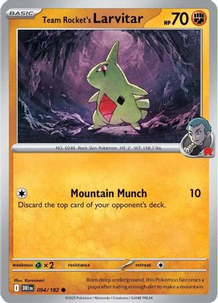 Team Rocket's Larvitar 094 - SV10 Destined Rivals