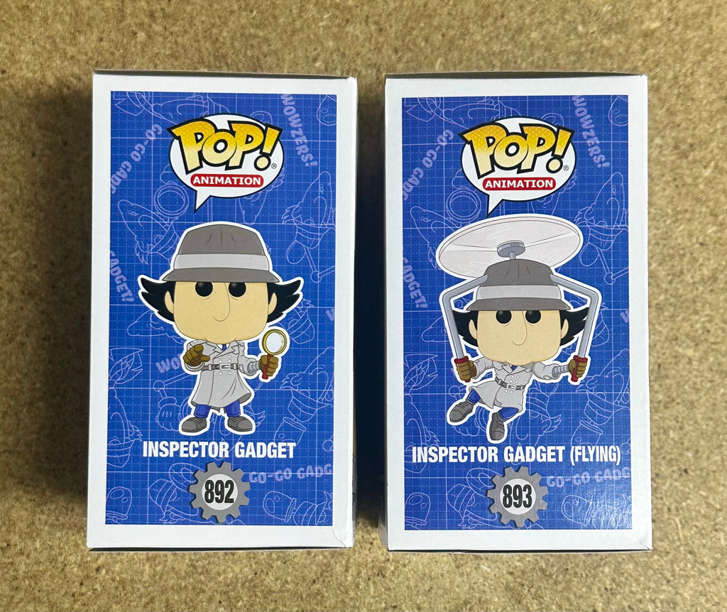 Funko Pop! Animation Inspector Gadget W/ Magnifying Glass & (Flying) Set Of 2