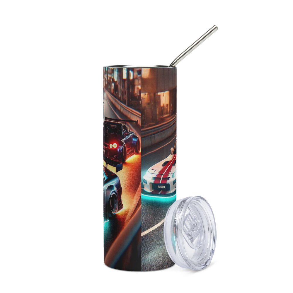 Racing Cars Metal Tumbler