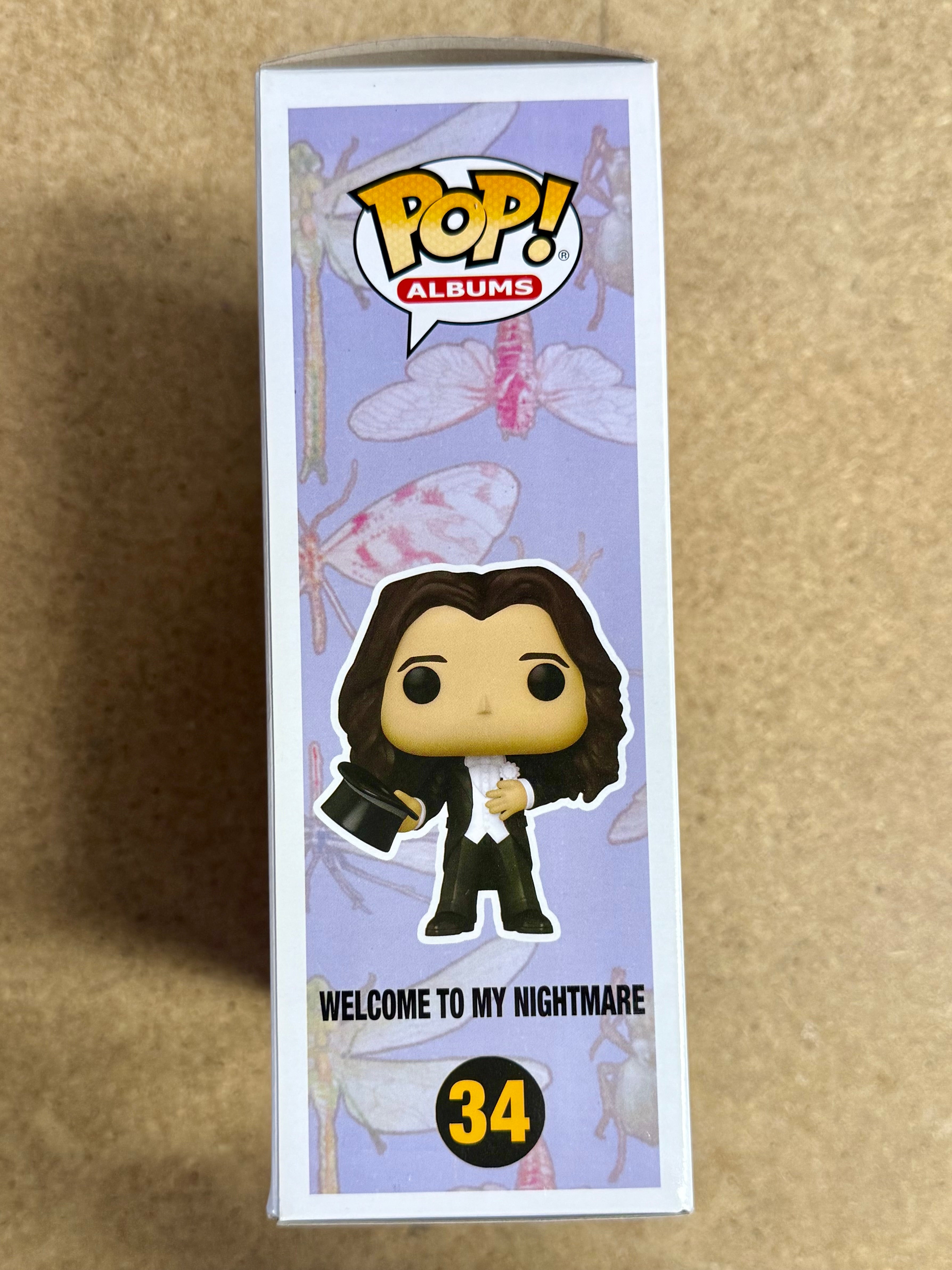 Alice Cooper Signed Welcome To My Nightmare  Funko Pop! Albums #34 With PSA COA