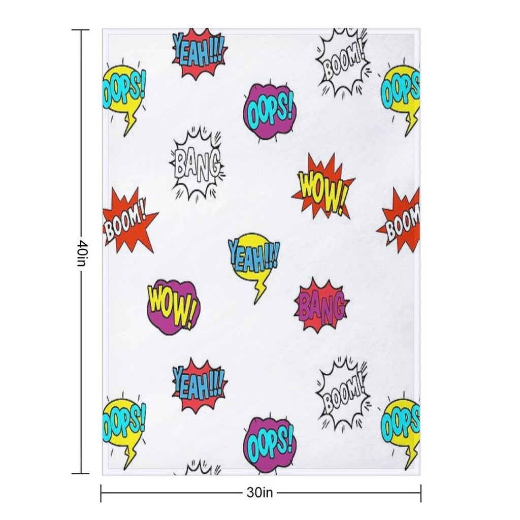 Pop Art Comic Book Style - LBC Throw Blanket