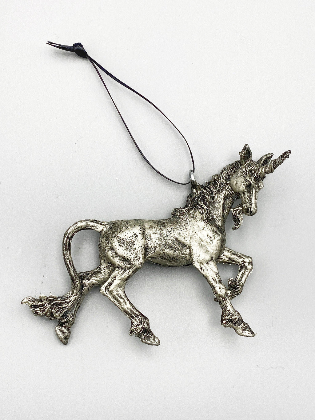 Unicorn Ornament, Hand Painted Resin Sculpture | Mythical Creature Figurine | Unique Legendary Beast Ornament. Fantasy Holiday Decor