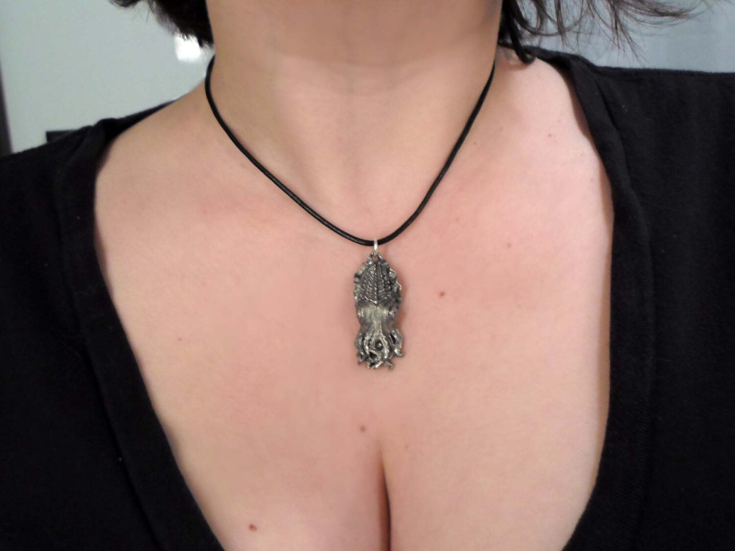 Cuttlefish Pendant | Gothic Necklace, Nautical Creature Pendant, Octopus Lovers Gift |Handmade Pendant, Lovecraft Jewelry, Animal Accessory