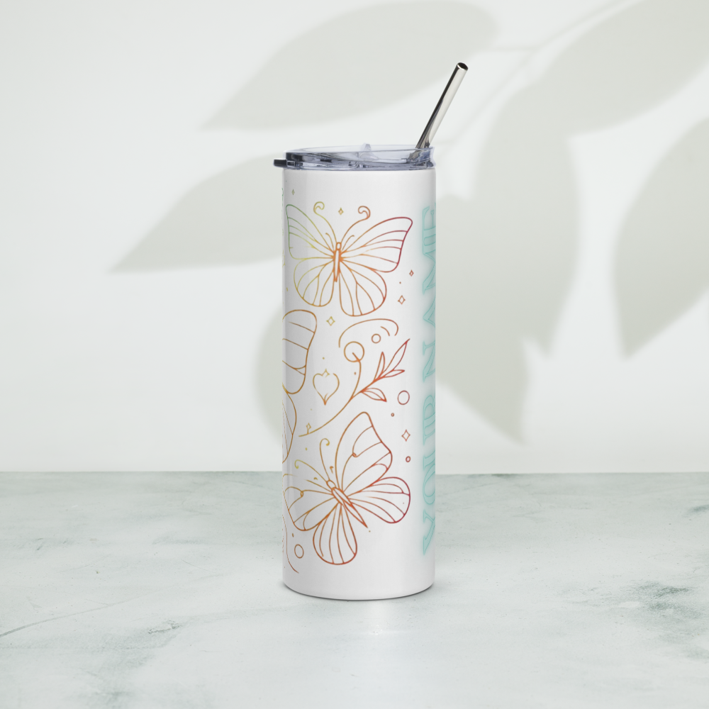 Personalized Butterfly Tumbler