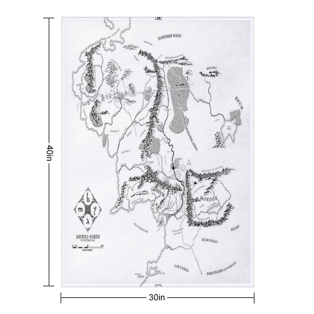 Fantasy Map Throw Blanket