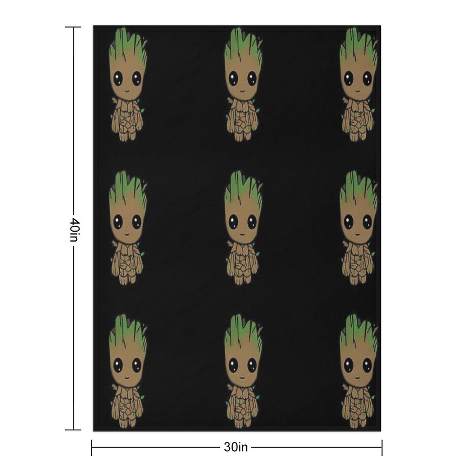 I AM GROOT - Little Chibi Throw Blanket