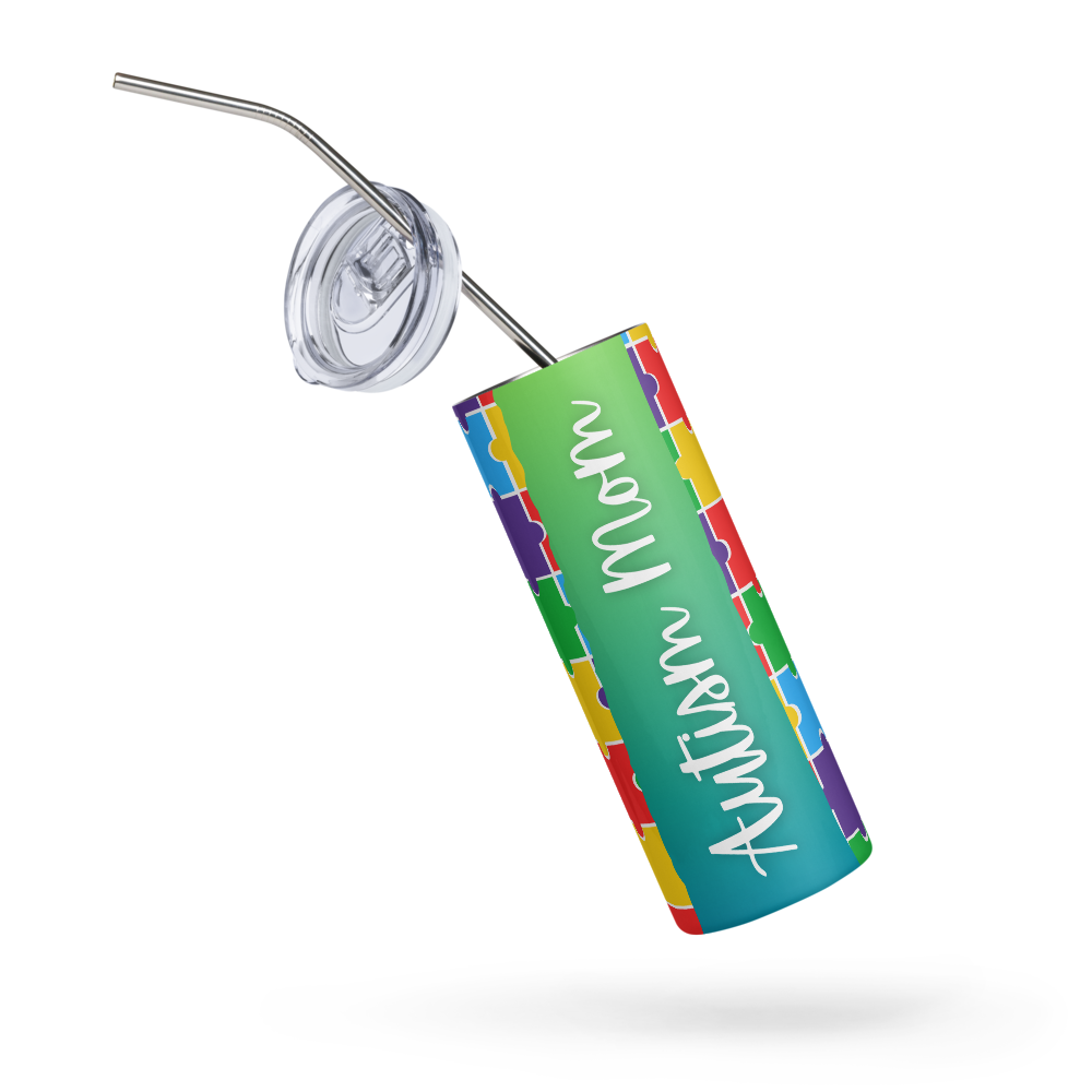 Proud Mom of Autistic Child Metal Tumbler