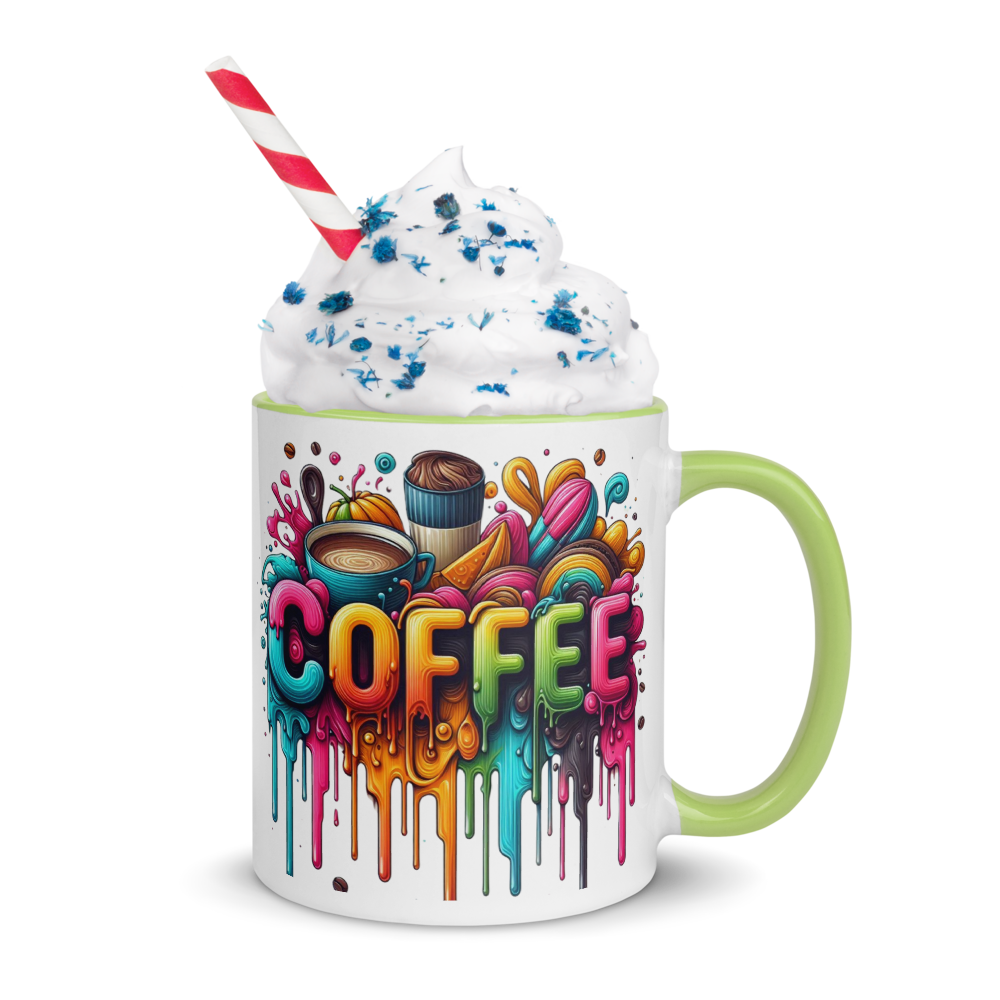 Coffee (Dripping Colors) - Colored Mug