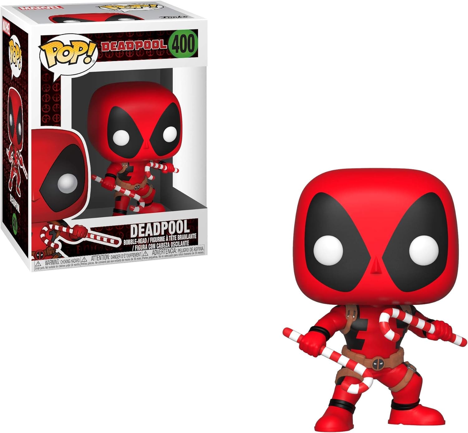 Funko Pop Marvel: Holiday - Deadpool with Candy Canes