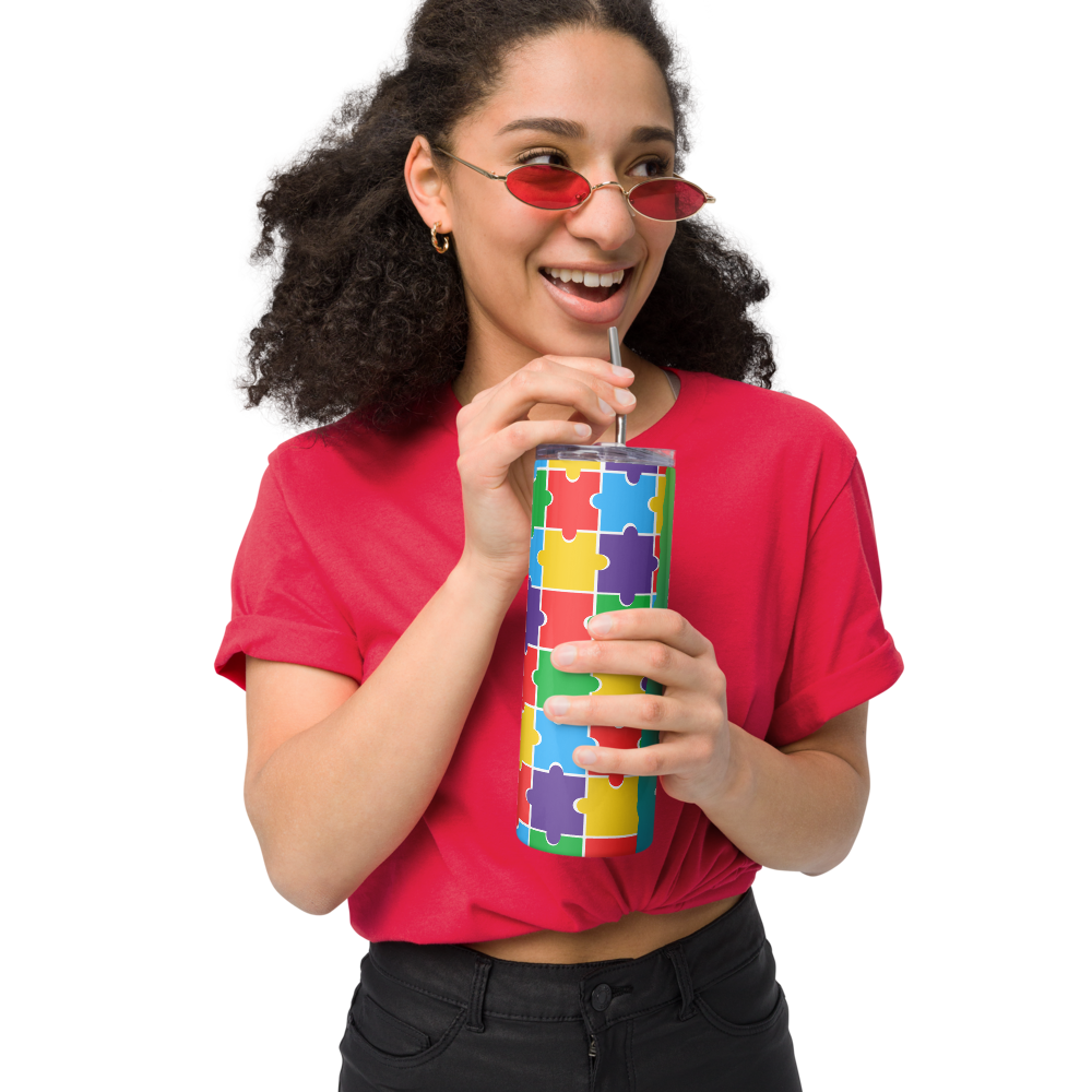 Proud Mom of Autistic Child Metal Tumbler