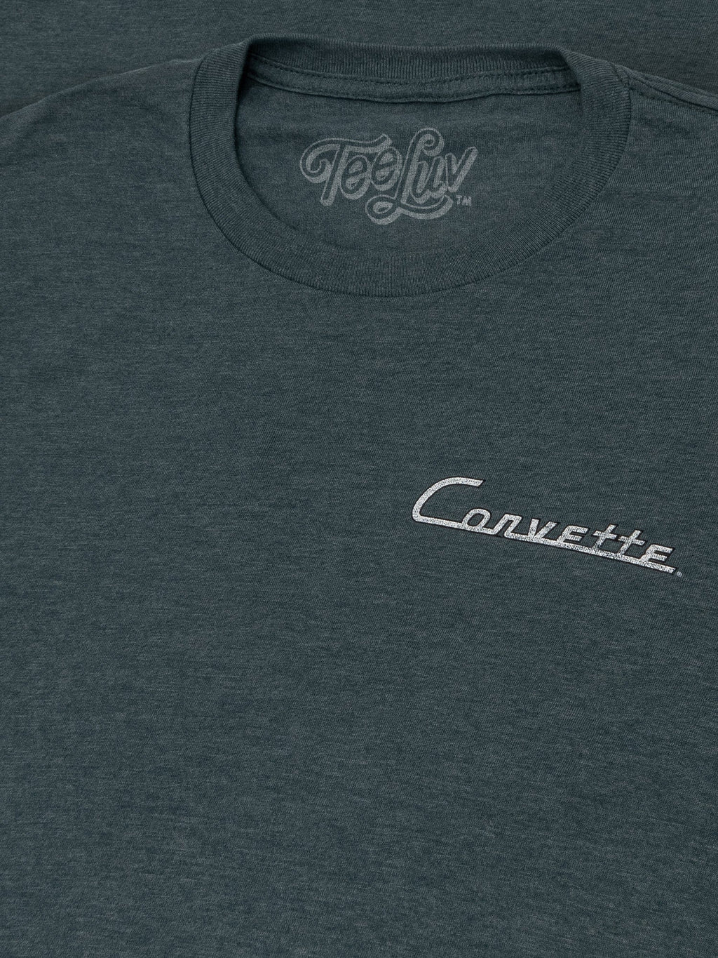 Chevy Corvette C1 Front and Back Print T-Shirt - Navy Heather