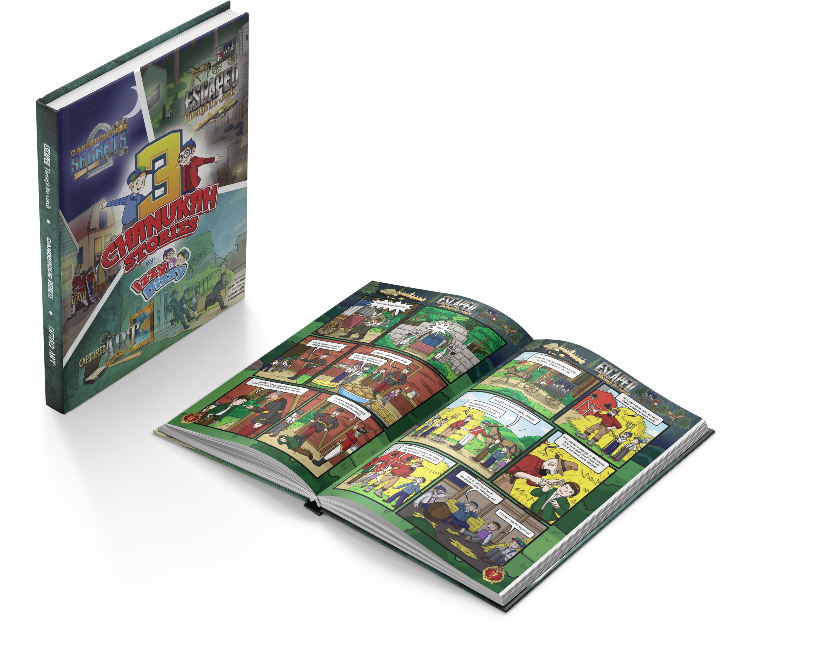 3 Story Chanukah Comic Book - Yiddish