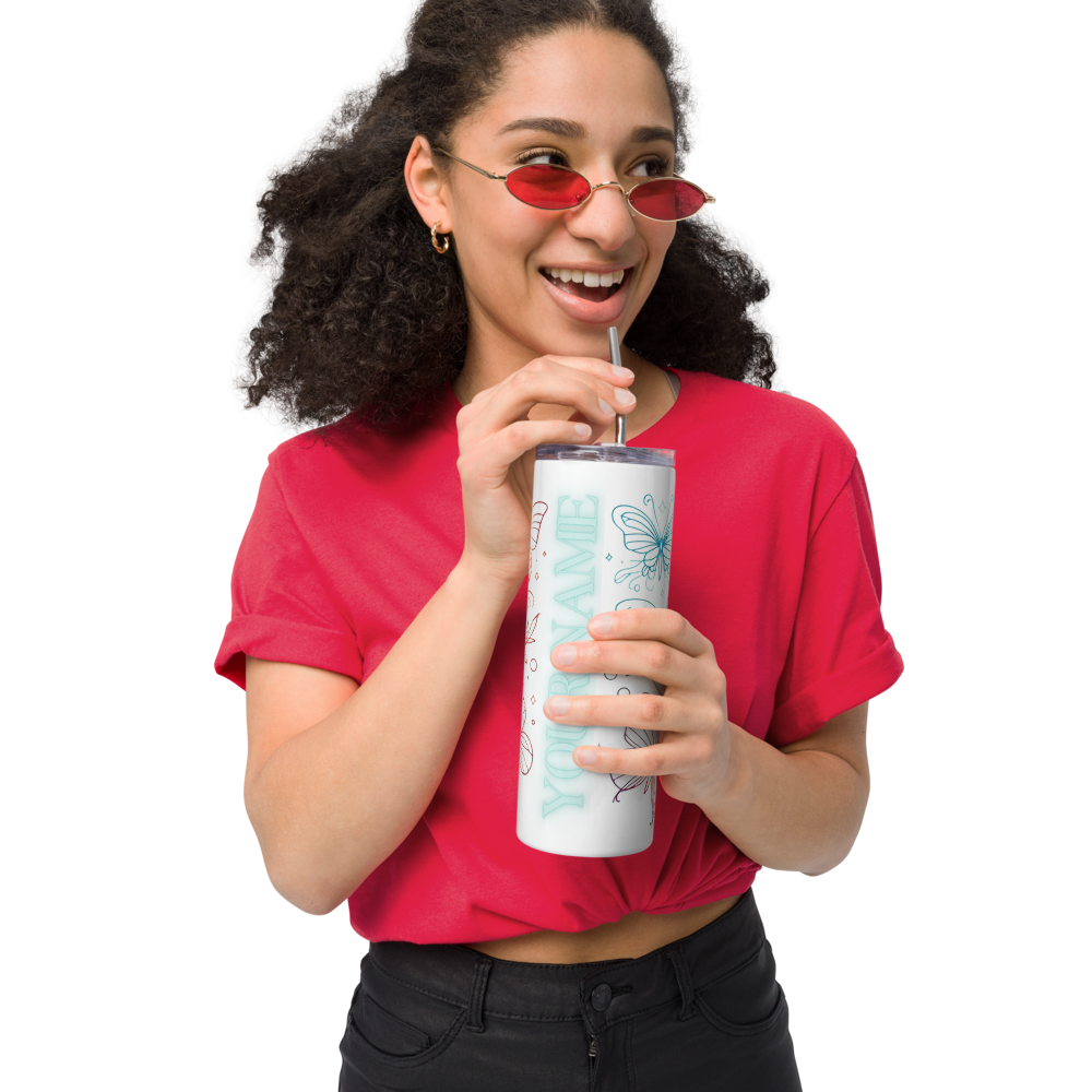 Personalized Butterfly Tumbler