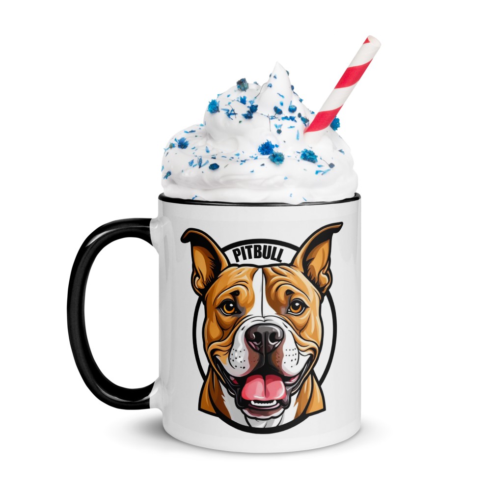 Loves Pitbull & Coffee - Colored Mug