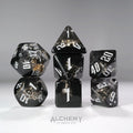Kraken Dice 7pc Hidden Spirit with Silver Ink by Alchemy Dice