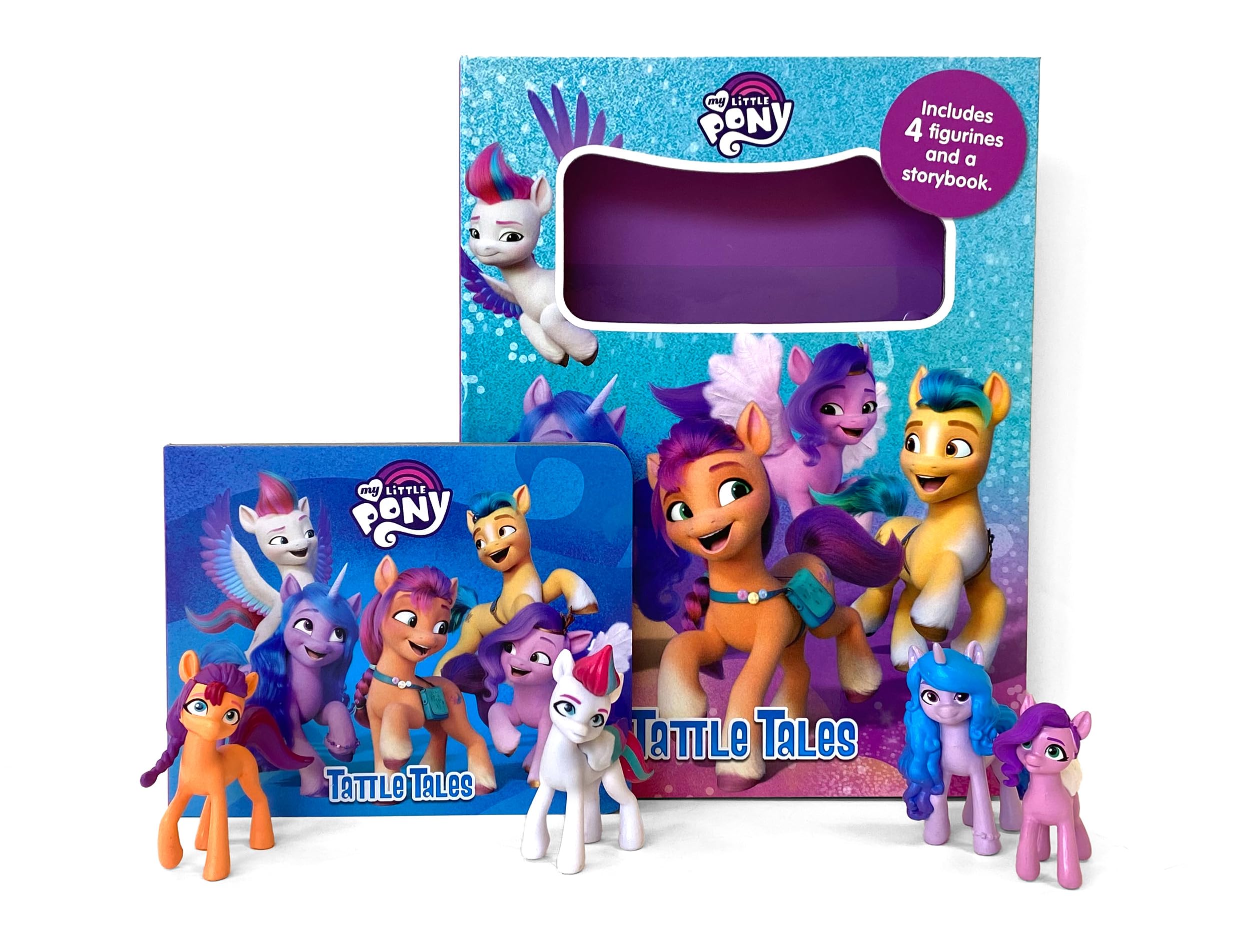 My Little Pony Tattle Tales - Activity Books for kids, 12-page storybook, 4 figurines