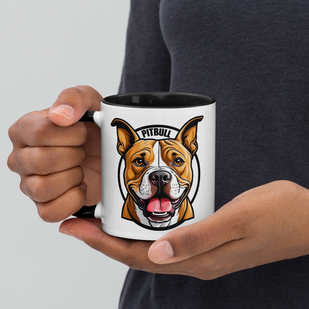 Loves Pitbull & Coffee - Colored Mug
