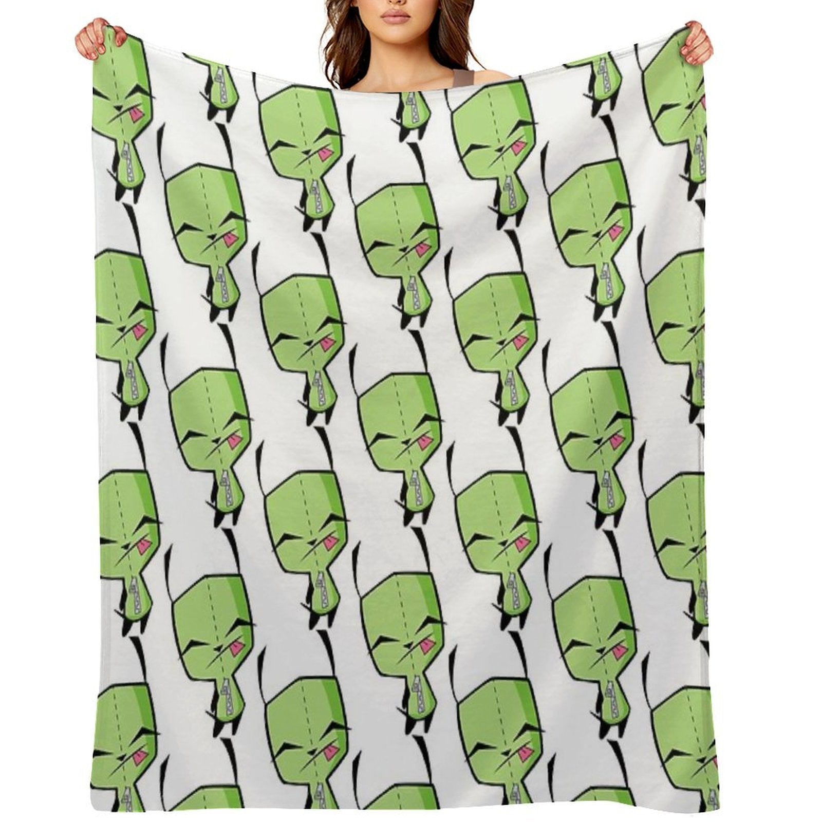 Invader Zim's GIR Throw Blanket